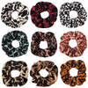 Wholesale Cloth Natural Style Pure Handmade Leopard Print Large Intestine Ring Hair Accessories For Women