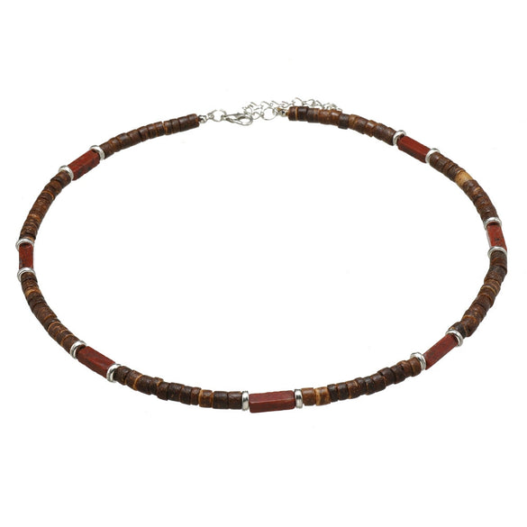 Wholesale Coconut Shell Beaded Necklace Handmade With Geometric Letters Numbers Text Design For Unisex