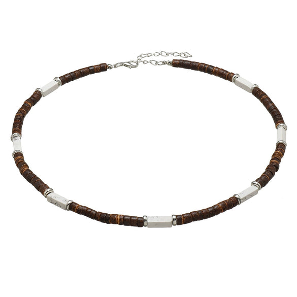 Wholesale Coconut Shell Beaded Necklace Handmade With Geometric Letters Numbers Text Design For Unisex