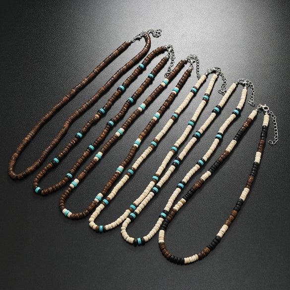 Wholesale Coconut Shell Geometric Style Necklace