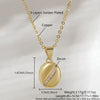 Wholesale Coffee Bean Clavicle Necklace Copper Goldplated Geometric Style O Word Chain