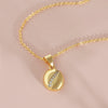 Wholesale Coffee Bean Clavicle Necklace Copper Goldplated Geometric Style O Word Chain