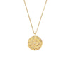 Wholesale Coin Pendant Necklace In Stainless Steel With Zircon Pearl Four Mans Star And Round Shape Geometric Pattern Electroplated Women's Fashion Style