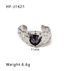 Wholesale Cold Style Light Luxury Titanium Steel 18K Gold Plated Ring For Women With Geometric Design And Electroplating Process Inlaid With Zircon