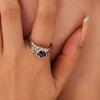 Wholesale Cold Style Light Luxury Titanium Steel 18K Gold Plated Ring For Women With Geometric Design And Electroplating Process Inlaid With Zircon