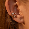 Wholesale Cold Style Personality Cross U Shaped Copper Ear Clips Electroplated For Women