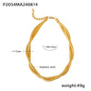 Wholesale Collar Necklace 316L Stainless Steel Geometric Punk Style 18K Gold Plated