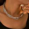 Wholesale Collar Necklace 316L Stainless Steel Geometric Punk Style 18K Gold Plated