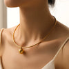 Wholesale Collar Titanium Steel Hollow Ball Snake Bone Chain Electroplated Natural Style