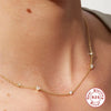 Wholesale Collarbone Necklace S925 Sterling Silver Geometric Style Environmental Protection Electroplated