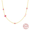Wholesale Collarbone Necklace S925 Sterling Silver Geometric Style Environmental Protection Electroplated