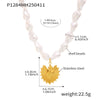 Wholesale Collarbone Necklace 316L Stainless Steel Shell Beads Geometric Light Luxury Electroplating Women