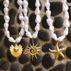 Wholesale Collarbone Necklace 316L Stainless Steel Shell Beads Geometric Light Luxury Electroplating Women