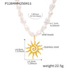 Wholesale Collarbone Necklace 316L Stainless Steel Shell Beads Geometric Light Luxury Electroplating Women