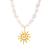 Wholesale Collarbone Necklace 316L Stainless Steel Shell Beads Geometric Light Luxury Electroplating Women