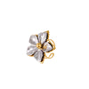Wholesale Colorblocked Flower Geometric Stainless Steel Earrings Plated With 18K Gold