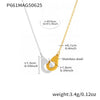 Wholesale Colorblocked Handcuff Geometric Titanium Steel Necklace With 18K Gold Electroplating