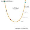 Wholesale Colorblocked Handcuff Geometric Titanium Steel Necklace With 18K Gold Electroplating