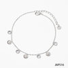 Wholesale Colored Zircon Shell Pendant Anklet In Stainless Steel With Geometric Pattern And Hot Plating For Women