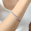 Wholesale Colorful Elastic Zircon Geometric Titanium Steel 18K Gold Electroplated Nonfading Women's Bracelet