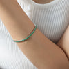 Wholesale Colorful Elastic Zircon Geometric Titanium Steel 18K Gold Electroplated Nonfading Women's Bracelet