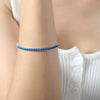 Wholesale Colorful Elastic Zircon Geometric Titanium Steel 18K Gold Electroplated Nonfading Women's Bracelet