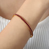 Wholesale Colorful Elastic Zircon Geometric Titanium Steel 18K Gold Electroplated Nonfading Women's Bracelet