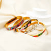 Wholesale Colorful Enamel Geometric Star Dripping Oil Stainless Steel Goldplated Waterproof Bracelet For Women
