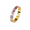 Wholesale Colorful Enamel Geometric Star Dripping Oil Stainless Steel Goldplated Waterproof Bracelet For Women