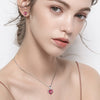 Wholesale Colorful Heartshaped Zircon Earrings With Twelve Constellations Birthstone Silver Electroplated