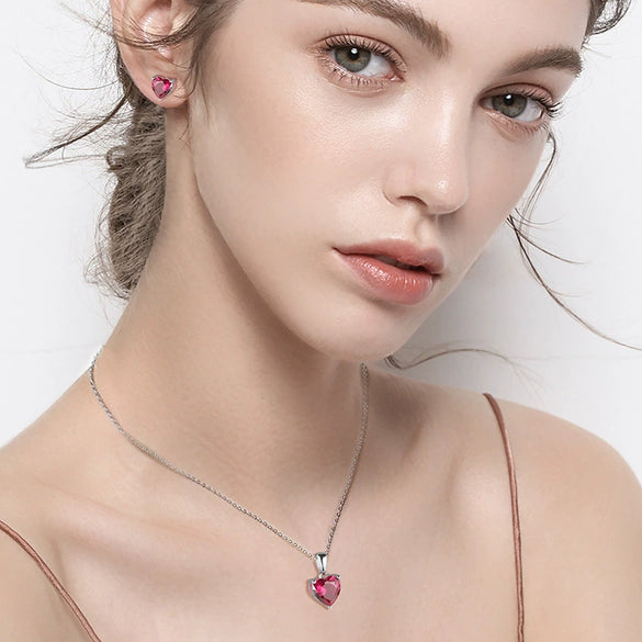 Wholesale Colorful Heartshaped Zircon Earrings With Twelve Constellations Birthstone Silver Electroplated