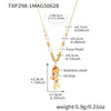 Wholesale Colorful Oildropped Koi Fish Beaded Stainless Steel Necklace Earrings With Electroplating Ocean Style Pendant