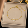 Wholesale Colorful Plants And Flowers Pattern Electroplated Titanium Steel Jewelry Set For Women
