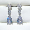 Wholesale Colorful Treasure Series Dropshaped Pink Zircon Earrings For Women Copper Material
