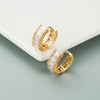 Wholesale Colorful Zircon Earrings For Women Brass Plated Alloy U Shaped
