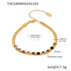 Wholesale Colorful Zircon Ferris Wheel Necklace And Bracelet Set In Stainless Steel With 18K True Gold Electroplating For Women Light Luxury Style