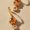 Wholesale Colorful Zircon Geometric Style Electroplated Stainless Steel Unisex Earrings