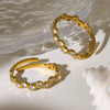 Wholesale Colorful Zircon Open Ring Titanium Steel Geometric Electroplated Hand Jewelry For Women