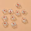 Wholesale Coloured Glaze Flower Beads Handpainted Diy Jewelry Accessories
