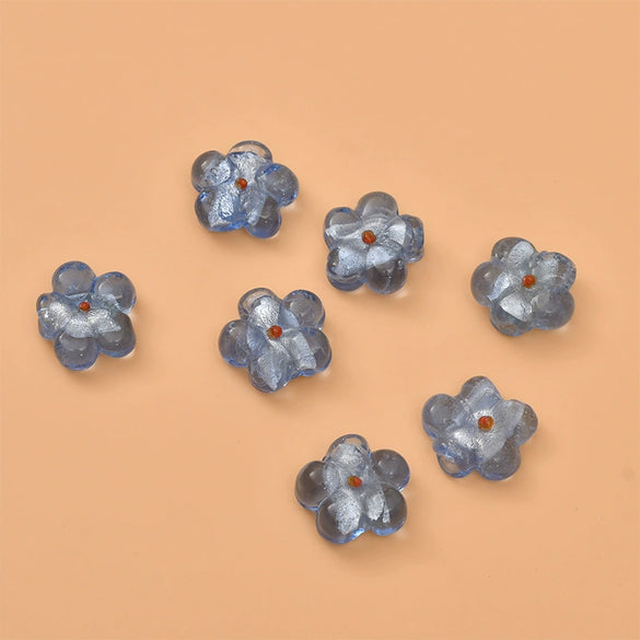 Wholesale Coloured Glaze Flower Beads Handpainted Diy Jewelry Accessories