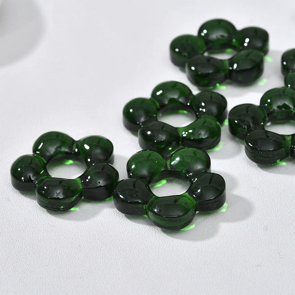 Wholesale Coloured Glaze Handmade Flower Beaded Jewelry With Baking Paint Design Necklace Bracelet Earrings