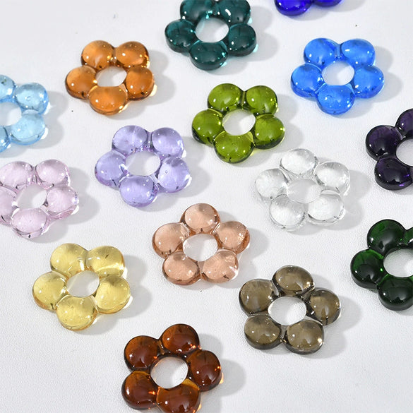 Wholesale Coloured Glaze Handmade Flower Beaded Jewelry With Baking Paint Design Necklace Bracelet Earrings