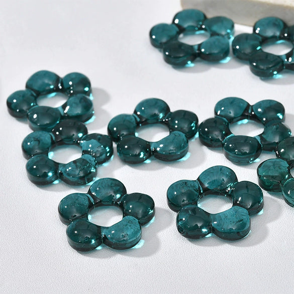 Wholesale Coloured Glaze Handmade Flower Beaded Jewelry With Baking Paint Design Necklace Bracelet Earrings