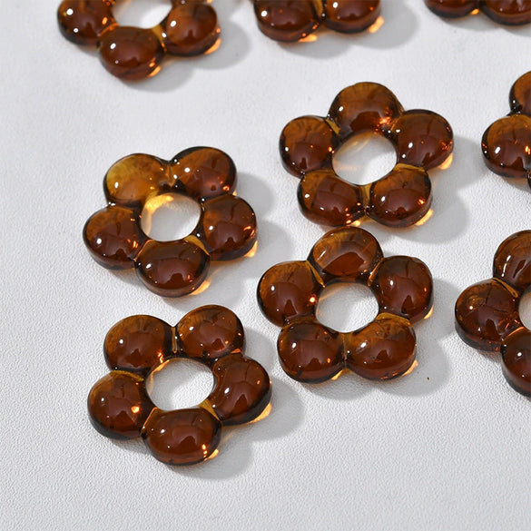Wholesale Coloured Glaze Handmade Flower Beaded Jewelry With Baking Paint Design Necklace Bracelet Earrings