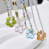Wholesale Coloured Glaze Handmade Flower Beaded Jewelry With Baking Paint Design Necklace Bracelet Earrings