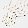 Wholesale Combination Set Of Bracelet Anklet And Necklace In Stainless Steel With Water Drops And Love Pattern Electroplated For Women Retaining Color And Set With Zircon