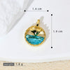 Wholesale Commuter Pendant Necklace Copper Gold Plated Animal Zodiac Micropaved Dolphin Single Pendant With Micro Zircon