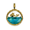 Wholesale Commuter Pendant Necklace Copper Gold Plated Animal Zodiac Micropaved Dolphin Single Pendant With Micro Zircon