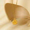 Wholesale Conch Pendant Stainless Steel 18K Gold Plated Necklace For Women Ocean Style Animal Zodiac Design