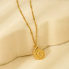 Wholesale Conch Pendant Stainless Steel 18K Gold Plated Necklace For Women Ocean Style Animal Zodiac Design